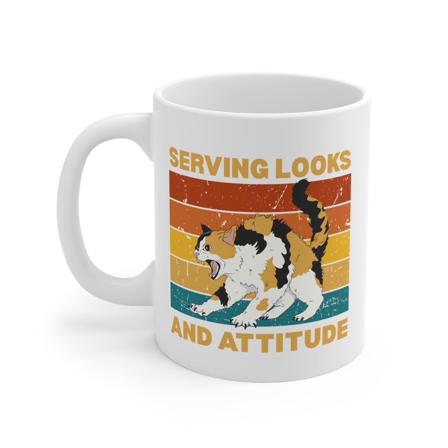 Serving Looks & Attitude Cat Mug